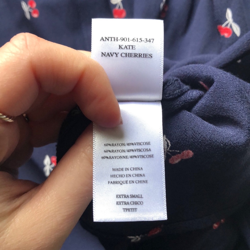 Rails Kate Navy Cherry Button Down - image 4